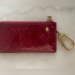 Louis Vuitton red coin purse